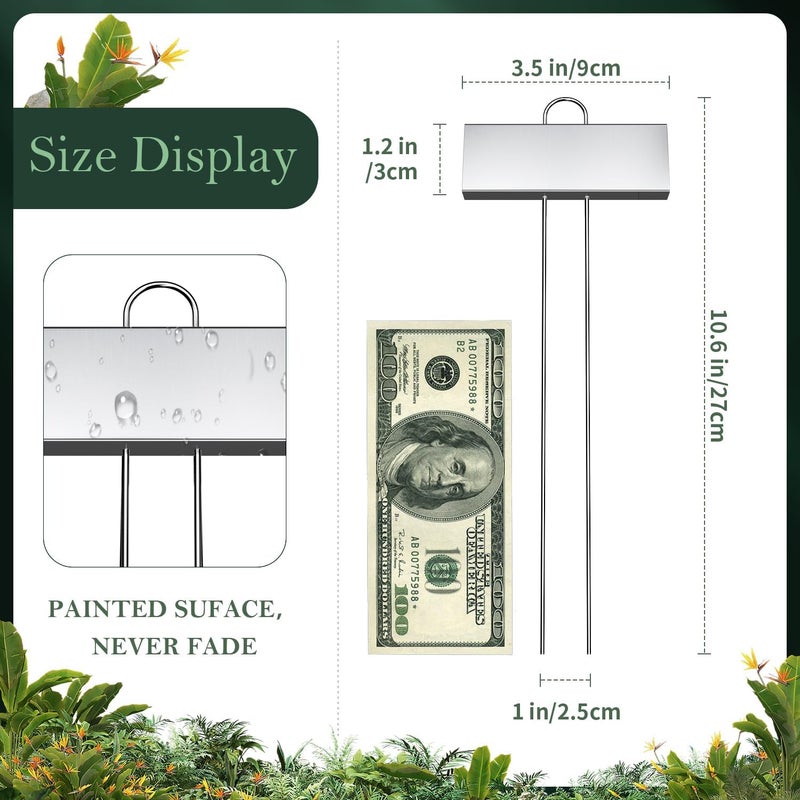 cureder 30 Pack Metal Plant Labels for Outdoor Garden Waterproof Plant Markers, Labels Garden Markers for Seedlings Herbs Vegetable Greenhouse Gifts, with Pen - Image 4